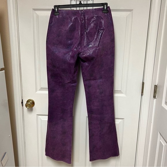 Pelle Studio Wilsons 3-Piece Elegant Purple Women's 100% Leather Pantsuit - Picture 15 of 16